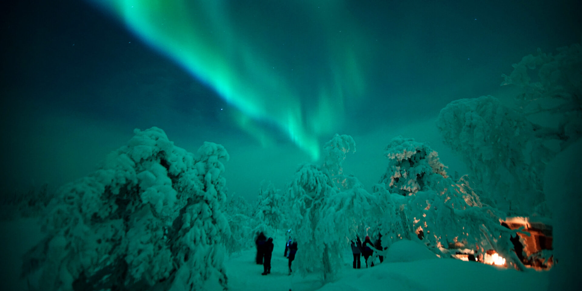 Fins Lapland wintervakantie - noorderlicht wandeling