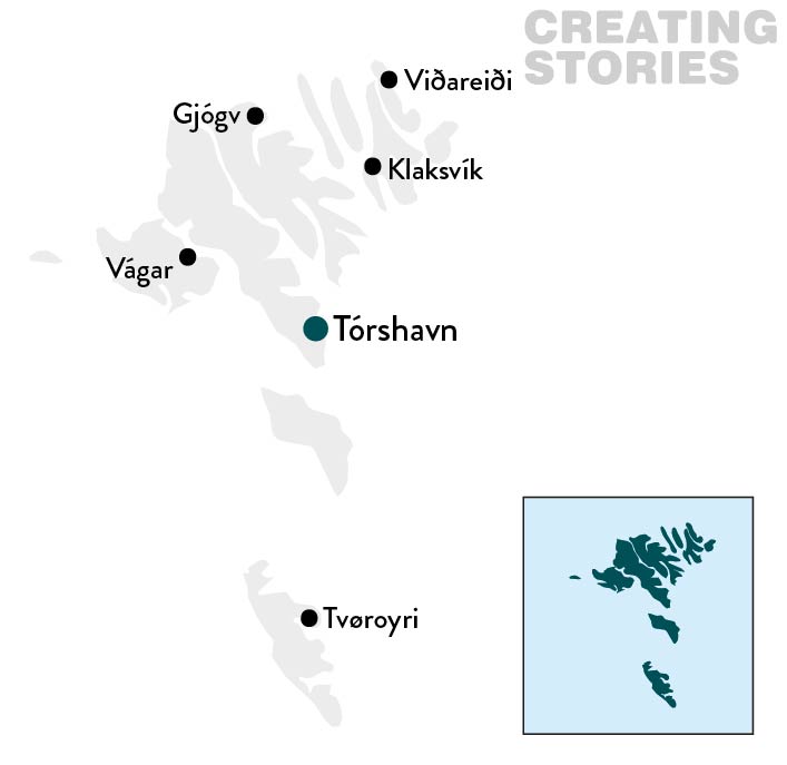 De Faeröer op de heen- of terugweg van je reis naar IJsland - kaart
