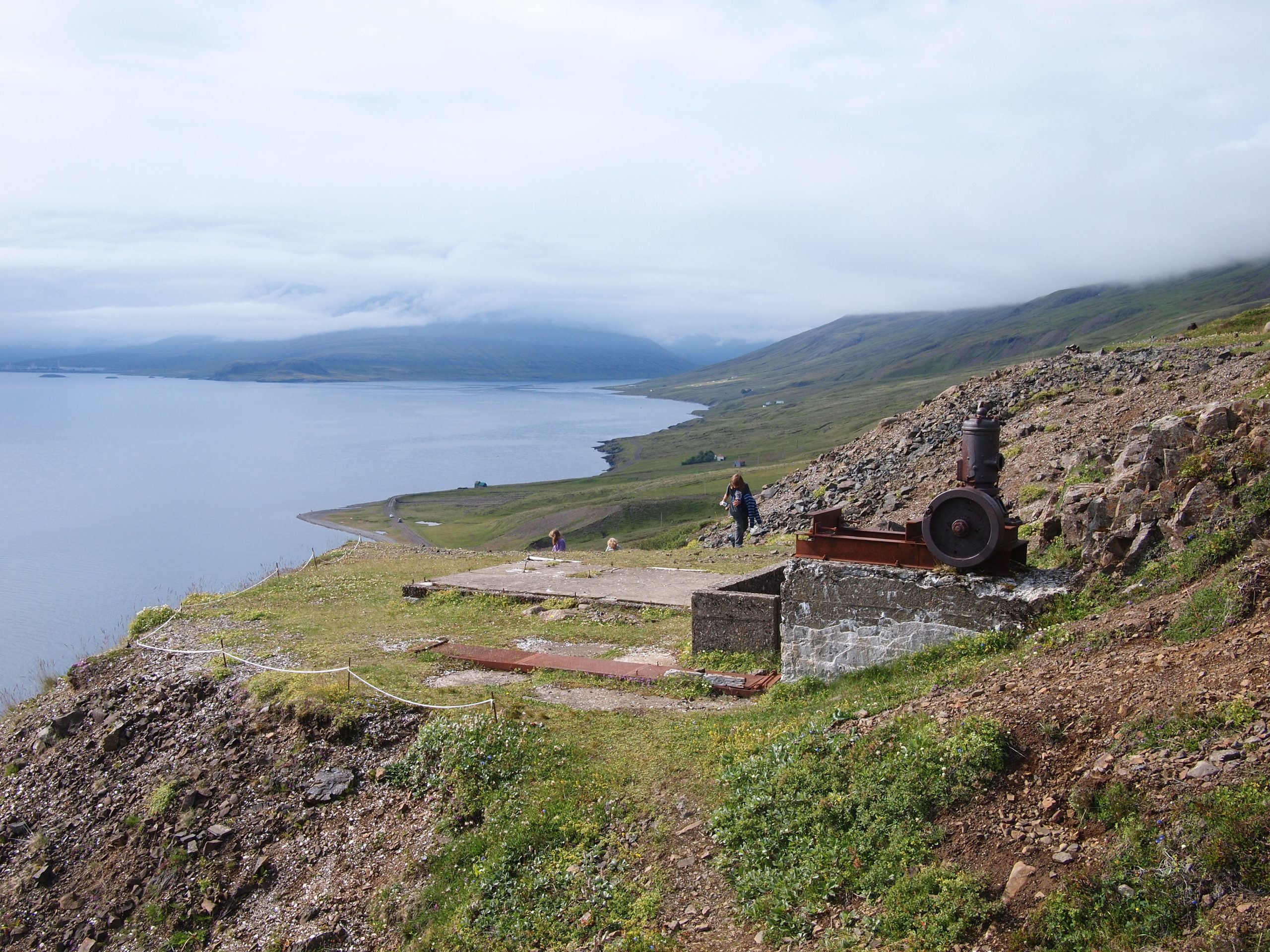 De oude dubbelspaatmijn in het oosten van IJsland