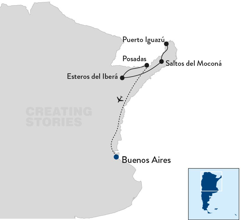 Extensie Iguazu - kaart