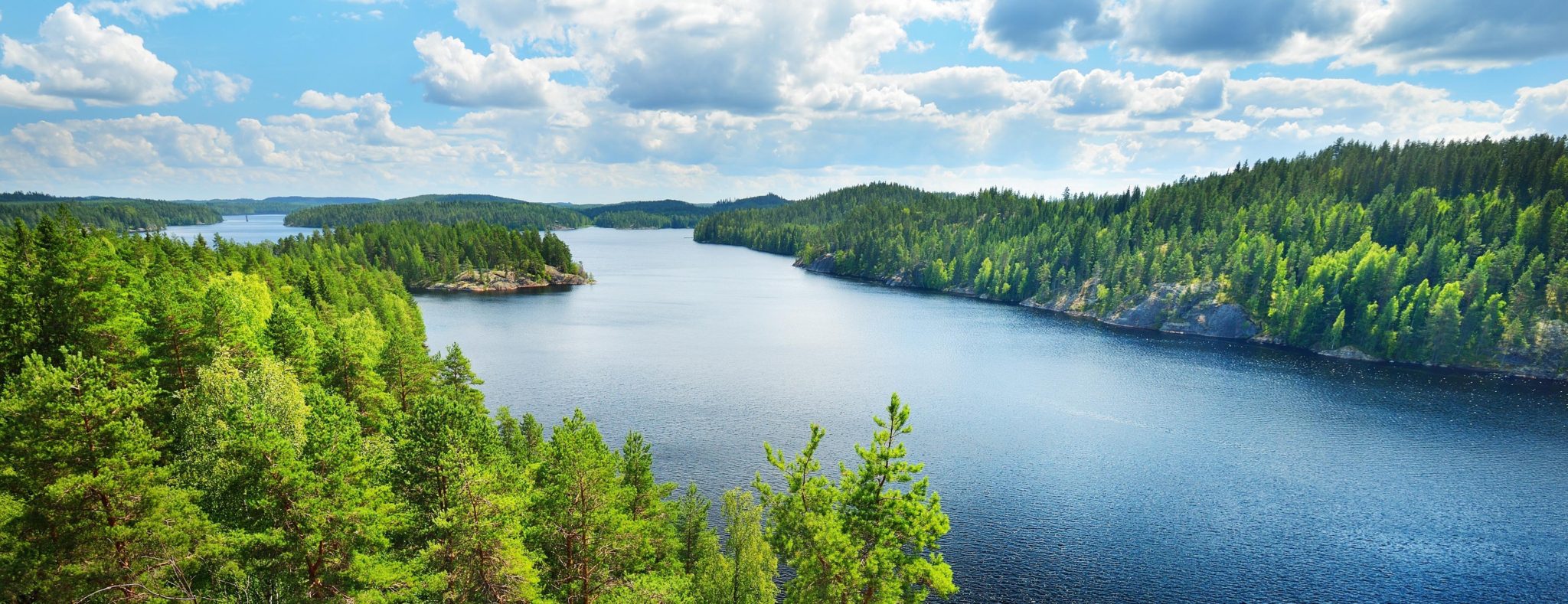 Finland - Landschap van het Saimaa meer