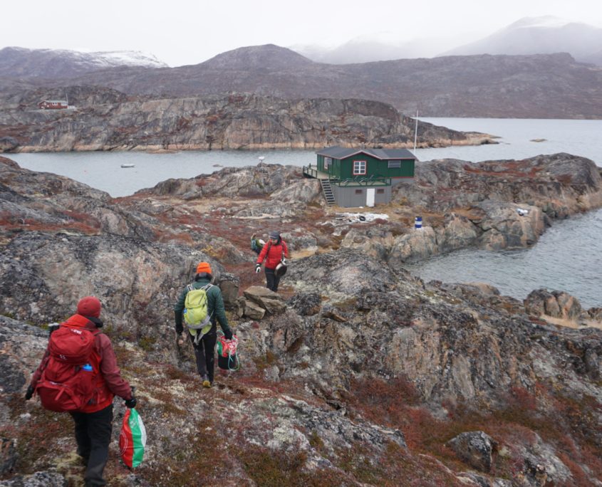 Groenland studiereis idy Wandeltocht naar het huisje