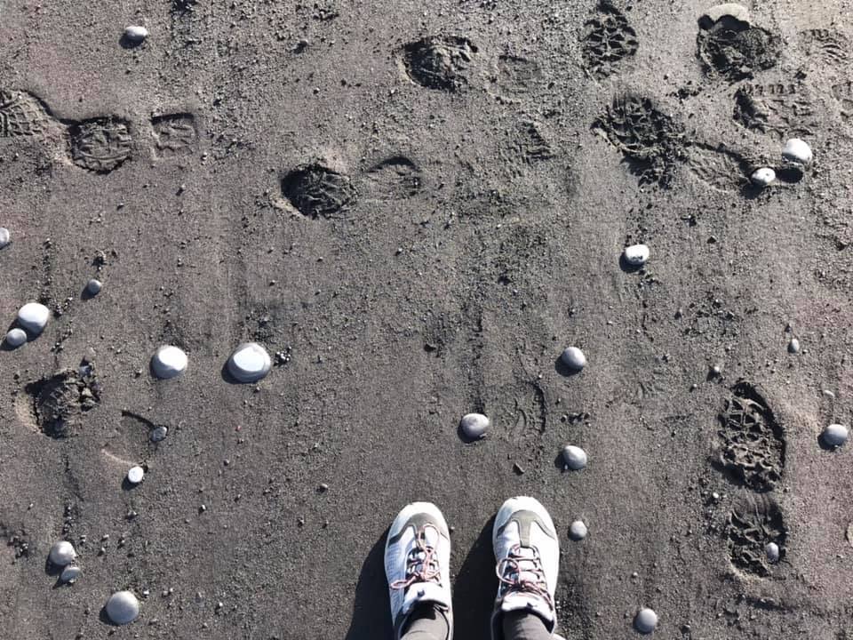 Reynisfjara zand en schelpen