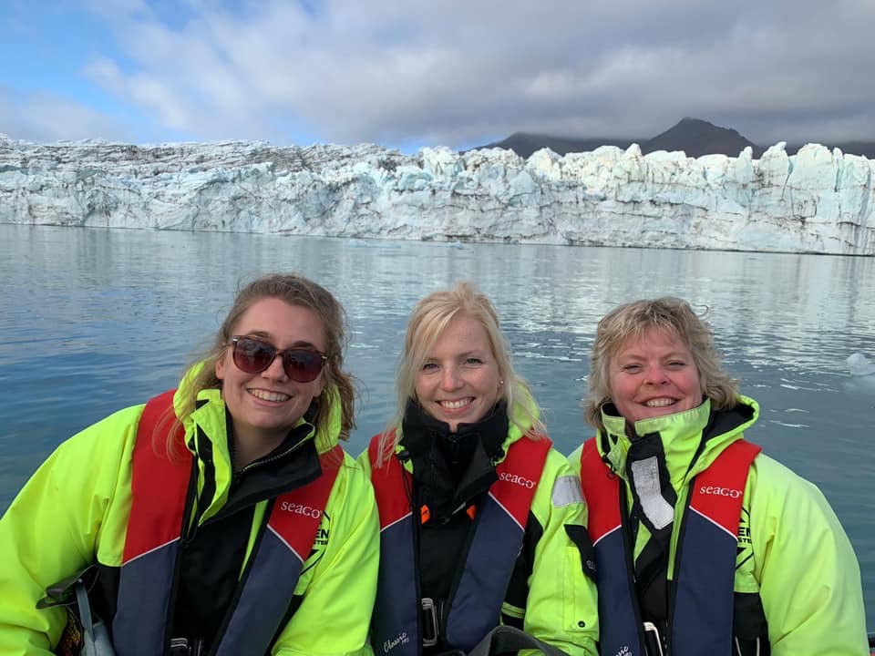 Zodiac tour ijsbergenmeer, Jökulsárlón met het team