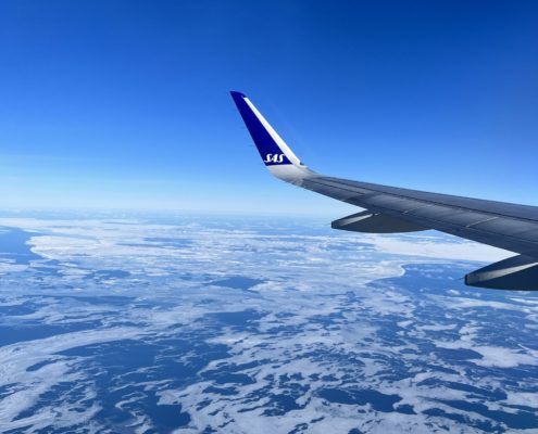 Uitzicht vanuit het vliegtuig - Zweden