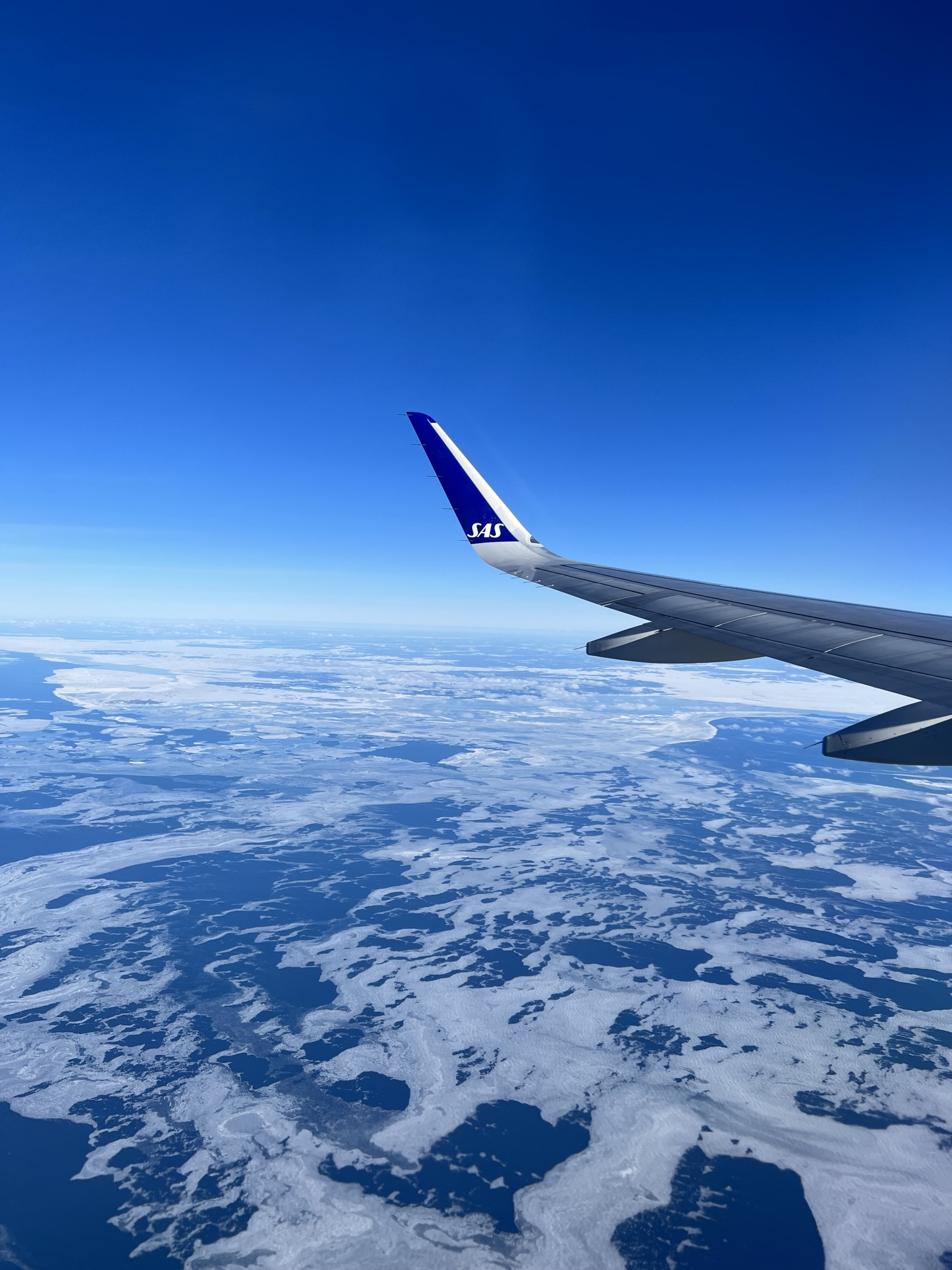 Uitzicht vanuit het vliegtuig - Zweden