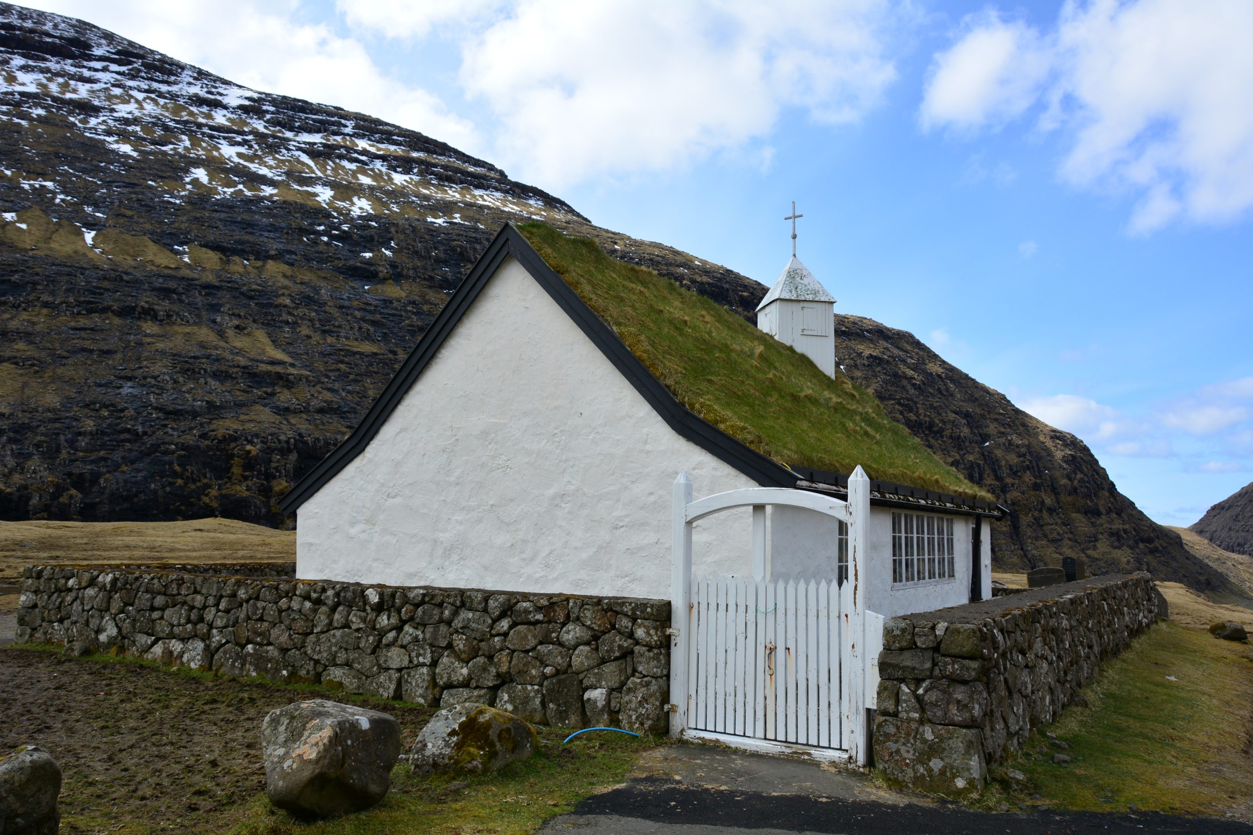 Kerk in Saksun, Faeröer