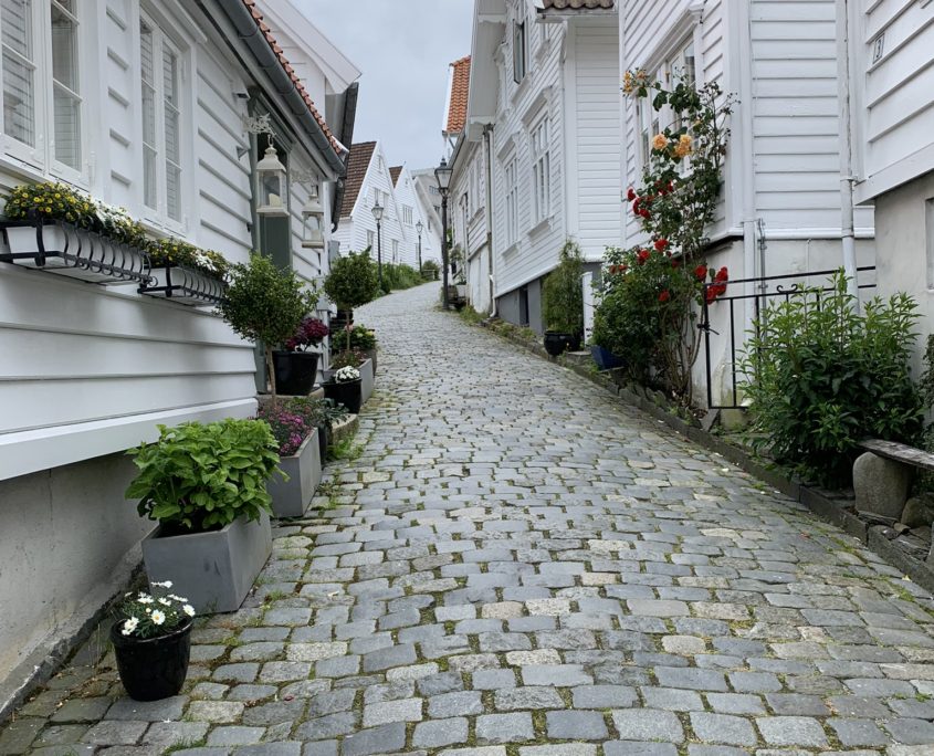 Noorwegen Gamle Stavanger straatje