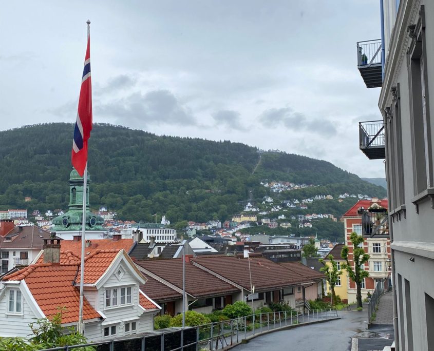Noorwegen Uitzicht op de Fløibanen