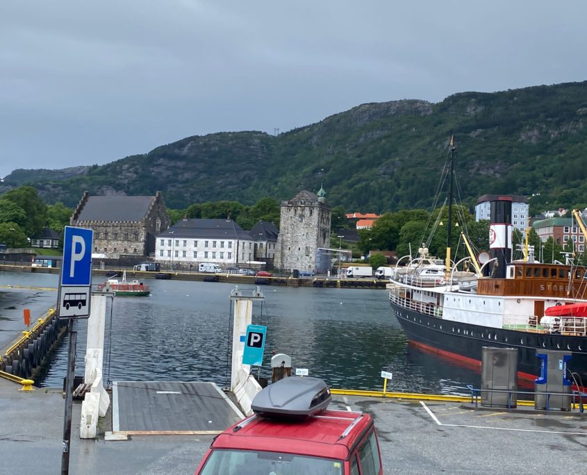 Noorwegen Uitzicht op het Bergenhus Fortress