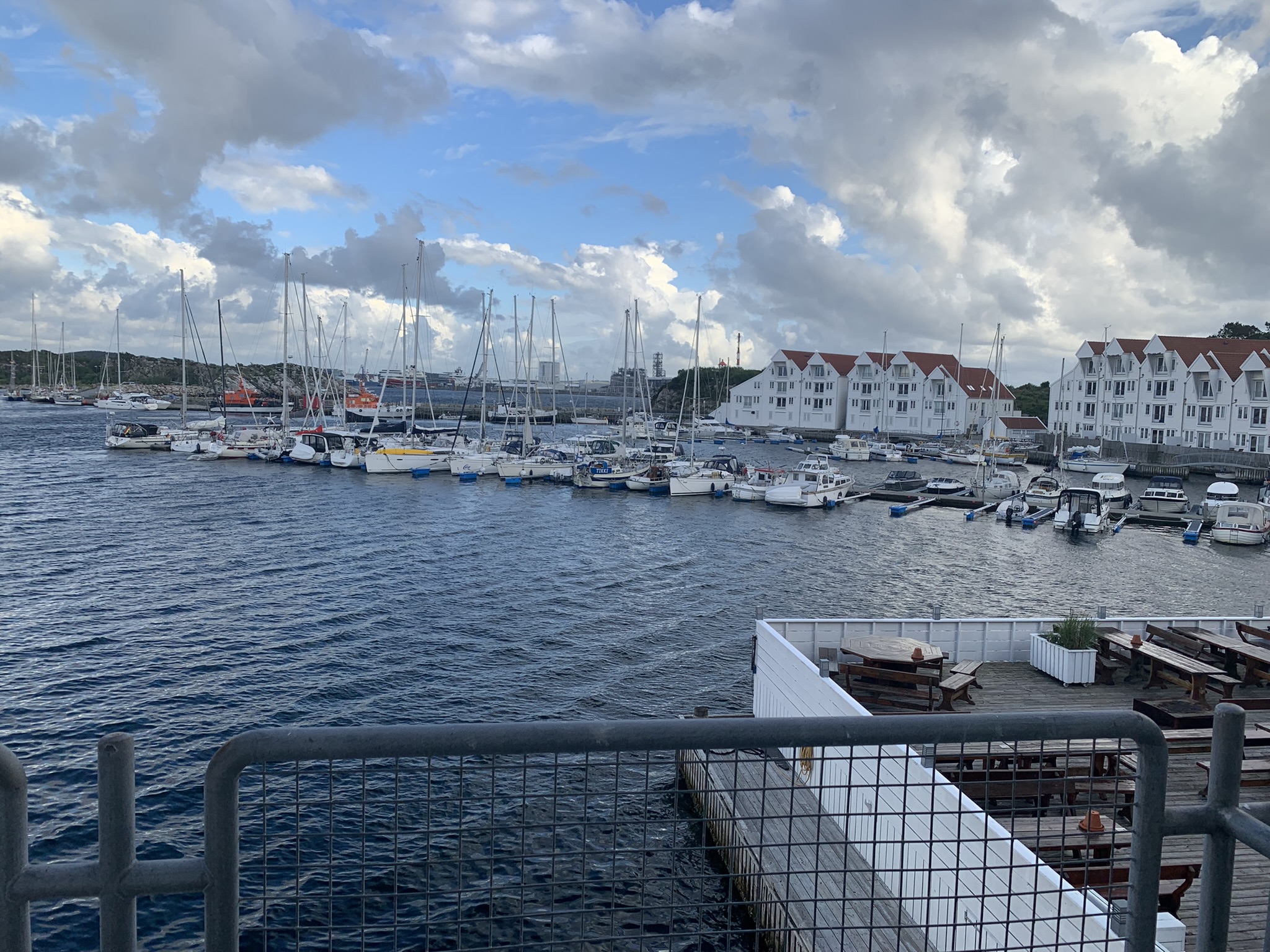 Noorwegen Uitzicht vanaf de hotelkamer in Tananger