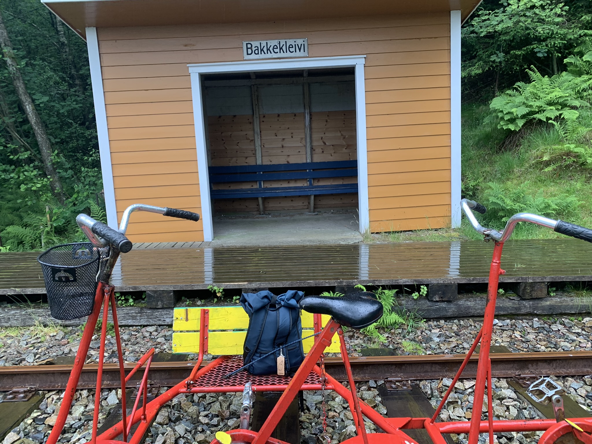 Noorwegen fietsen op het spoor