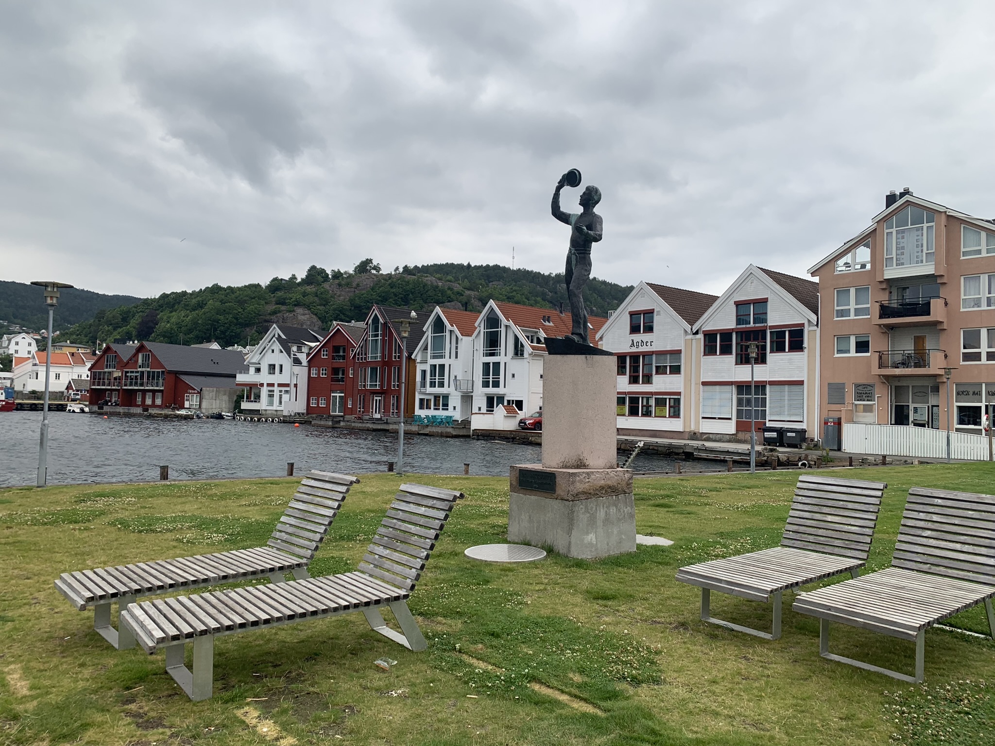 Noorwegen flekkefjord standbeeld