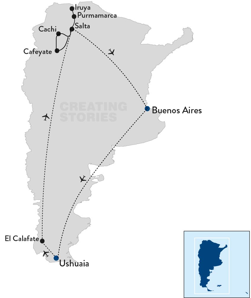 Veelzijdig Argentinië - kaart