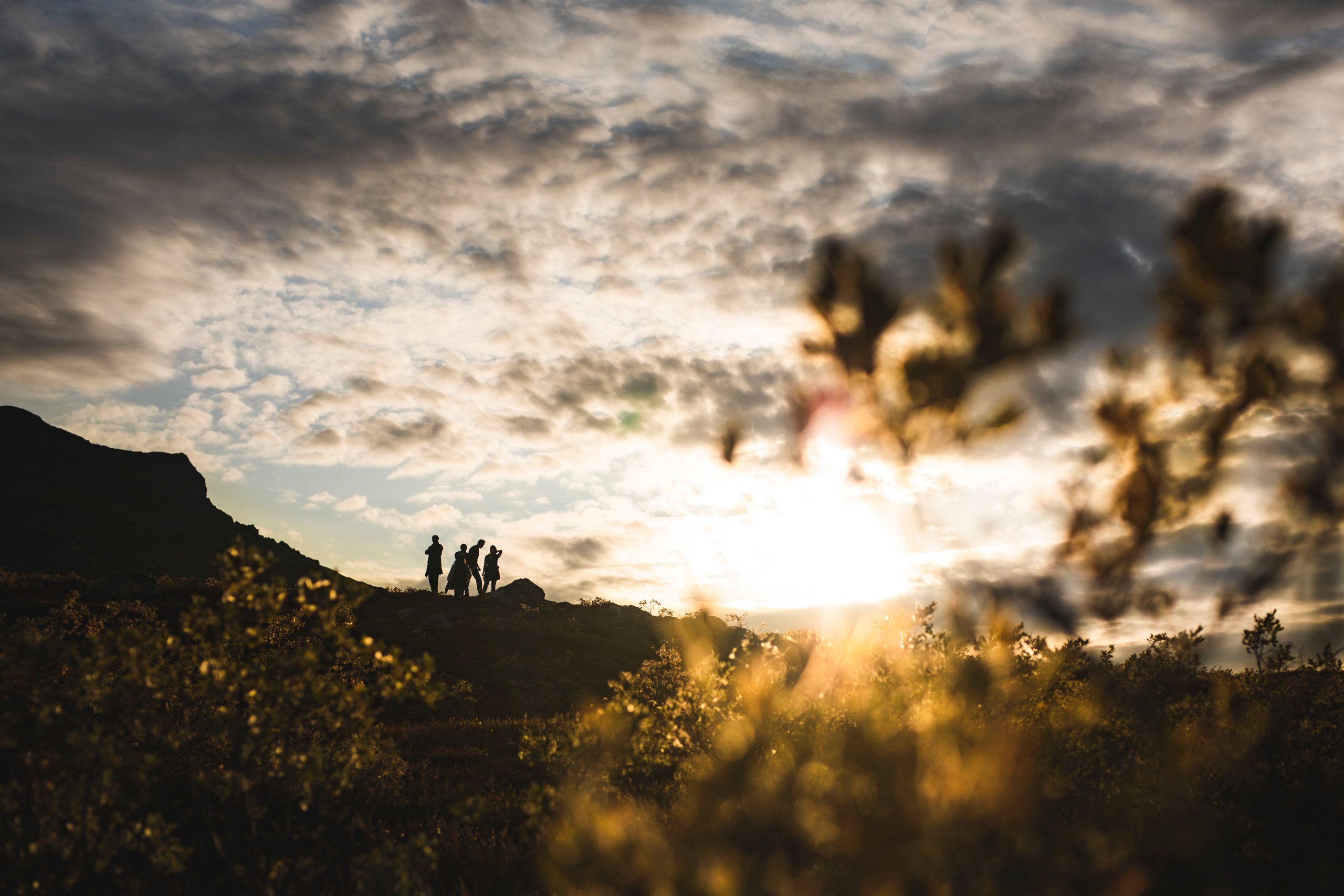 Sunset Hikers in Kapisillit