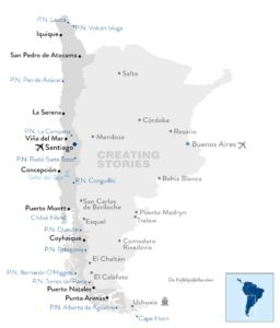 Chili - 2025 - Basiskaart Chili met Argentinië