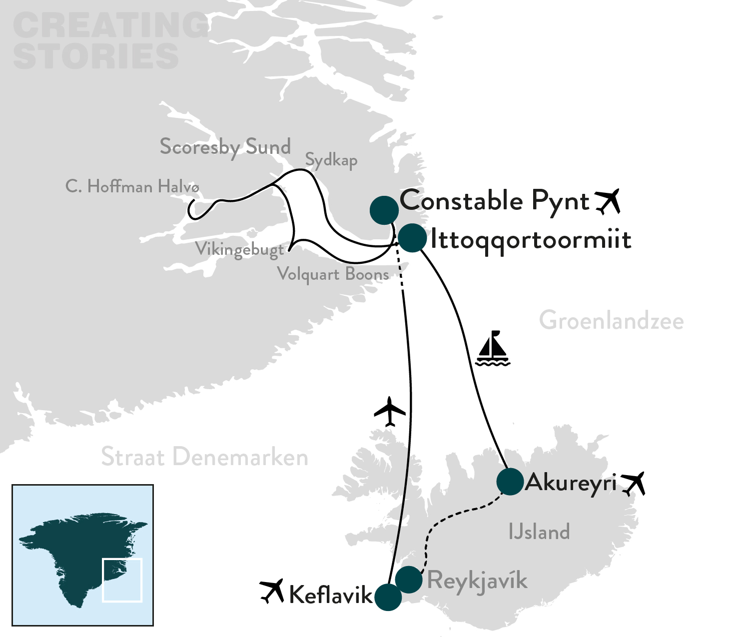 Ontdek per zeilschip de Scoresby Sund