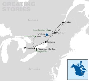 Manuels reis door Oost-Canada