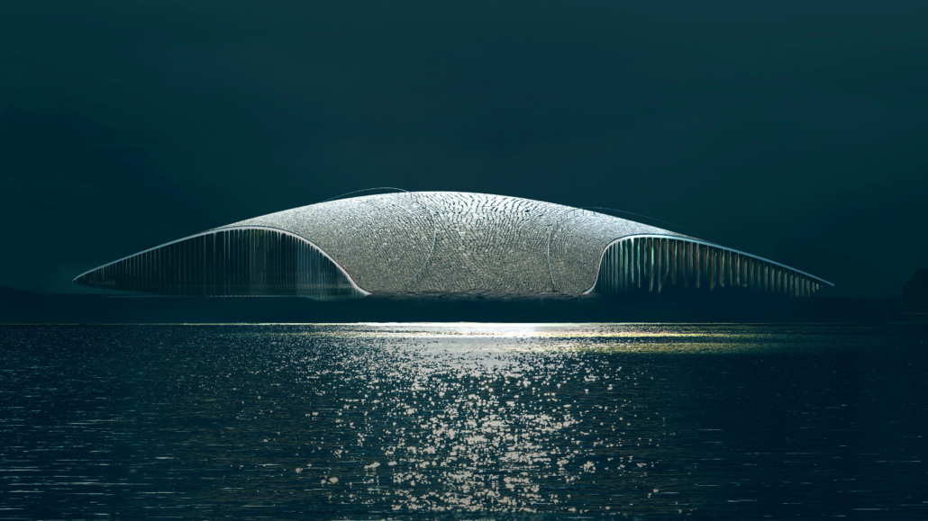 The Whale. Dorte Mandrup A/S. Illustration. Renderings by MIR.